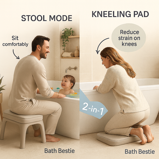 Bath Bestie (Pre-Order) – 2-in-1 Bath Stool & Kneeling Pad